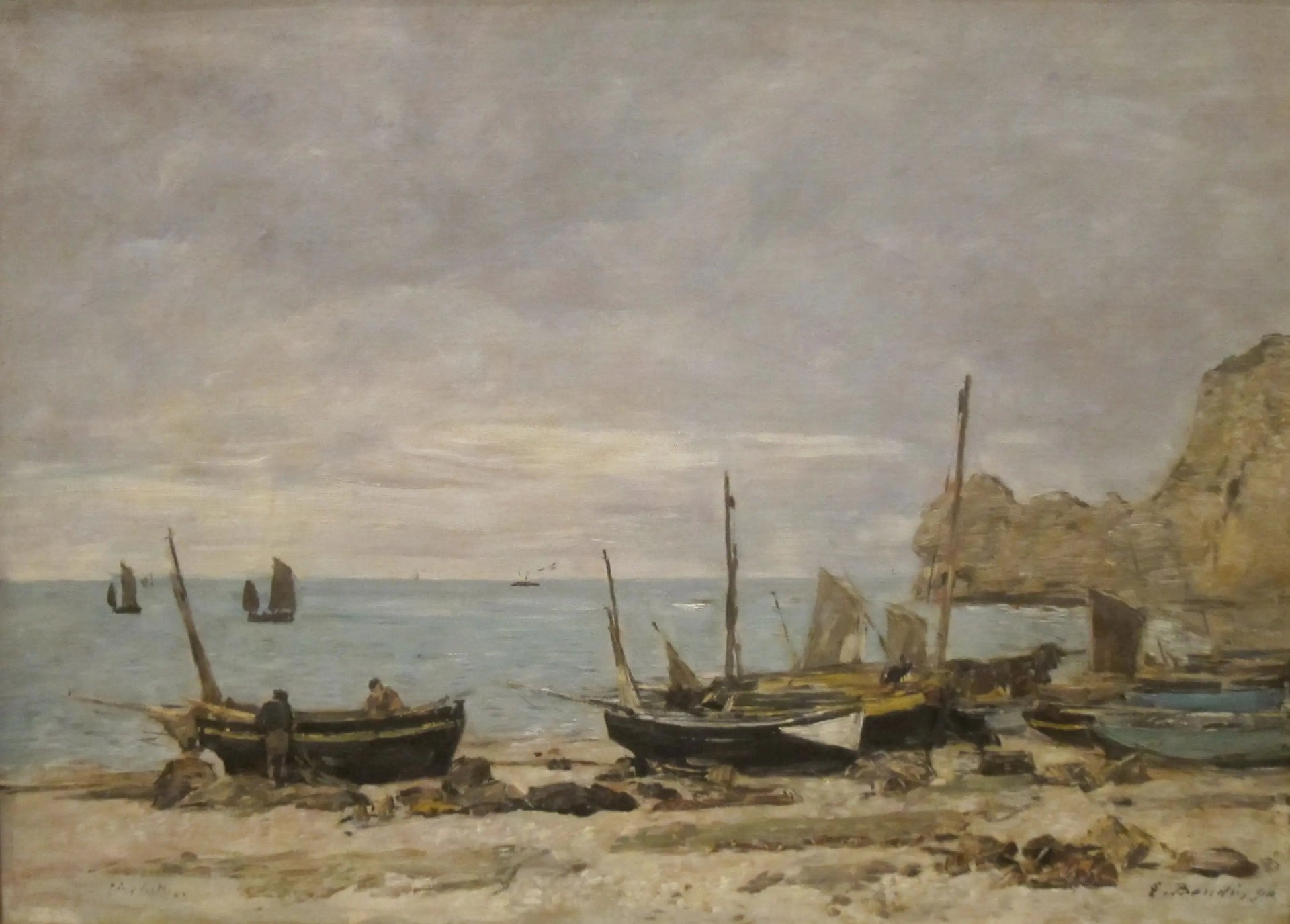 Étretat - Eugène Boudin image 1 tableau peint à l’huile sur toile