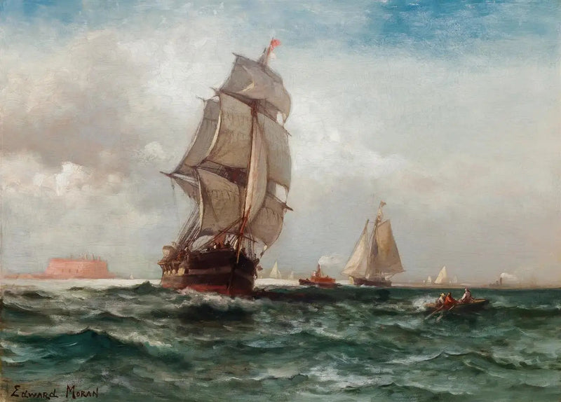ニューヨークのゴバナーズ島沖の出航 - エドワード・モラン

Source:
Expédition au large de Governors Island, New York - Edward Moran