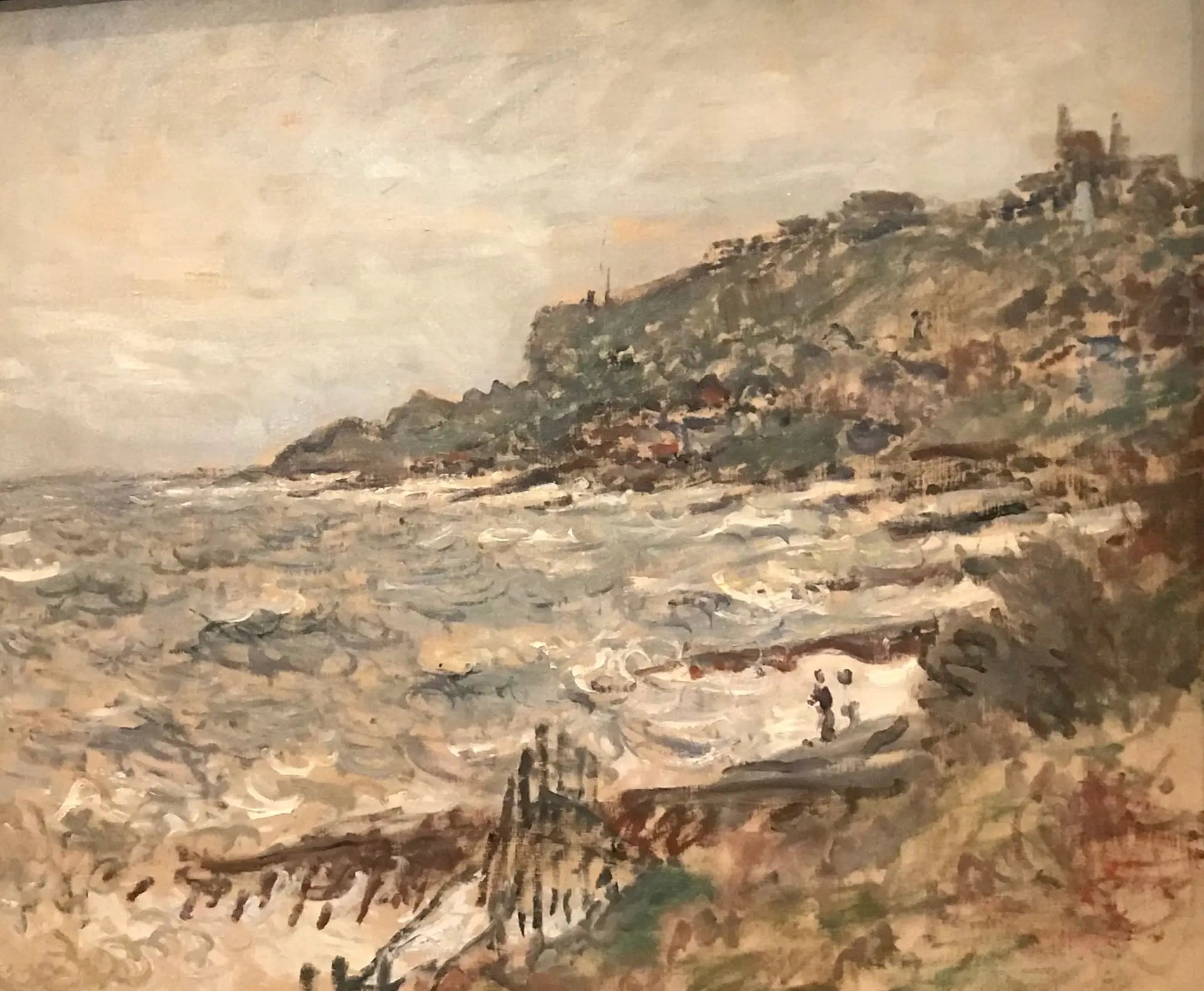 Falaise de Sainte-Adresse, temps gris - Claude Monet image 1 reproduction de peinture à l’huile