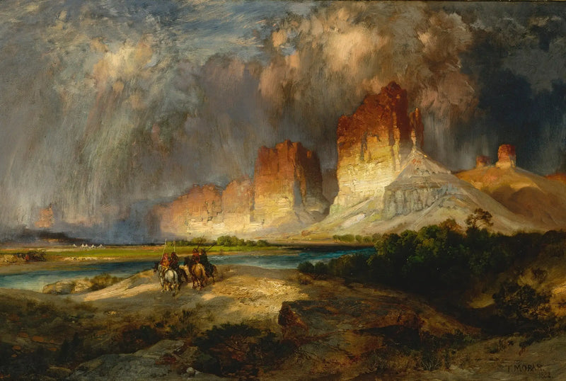 コロラド高地の崖、ワイオミング州の領土 - トーマス・モラン

Source:
Falaises du haut Colorado, territoire du Wyoming - Thomas Moran