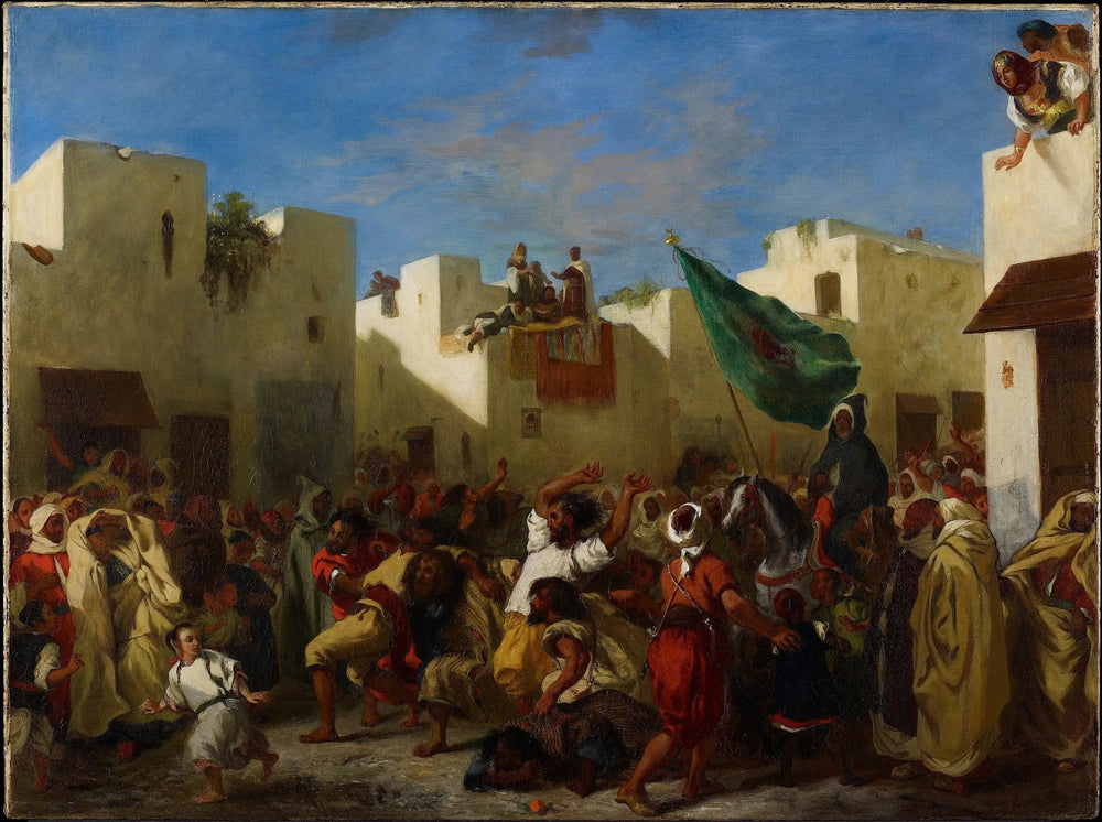 Fanatiques de Tanger - Eugène Delacroix image 1 reproduction de peinture à l’huile