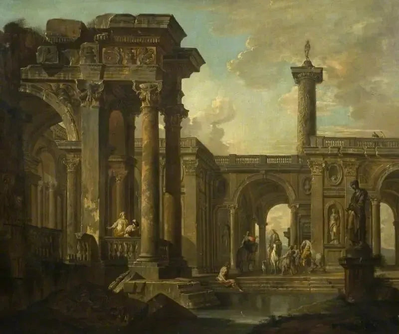 古典的な遺跡を伴う建築的幻想 - ジョバンニ・パオロ・パニーニ

Source:
Fantaisie architecturale avec ruines classiques - Giovanni Paolo Panini