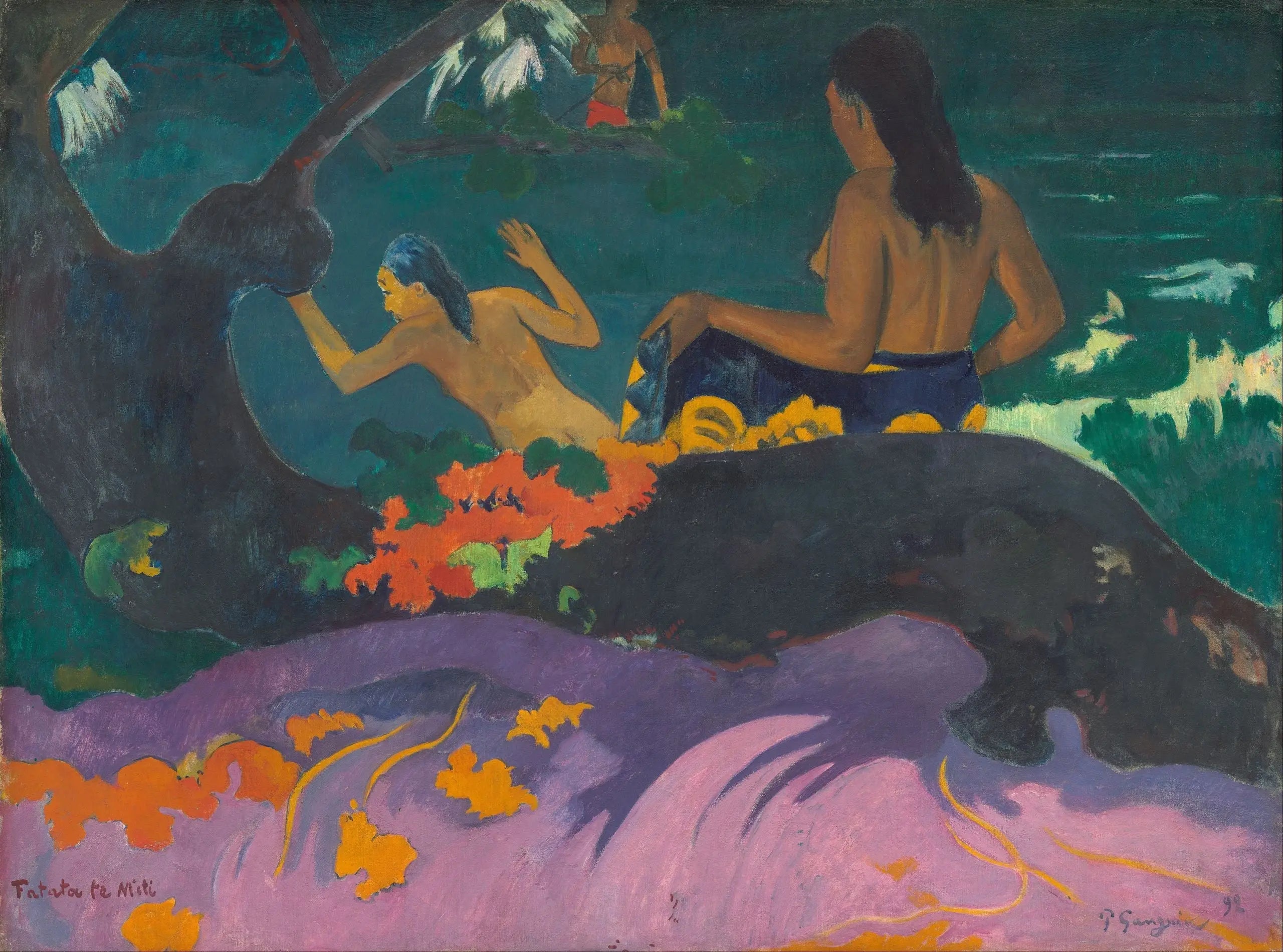 Reproduction du tableau « Fatata te Miti - Paul Gauguin » par Alpha Reproduction en peinture à l’huile