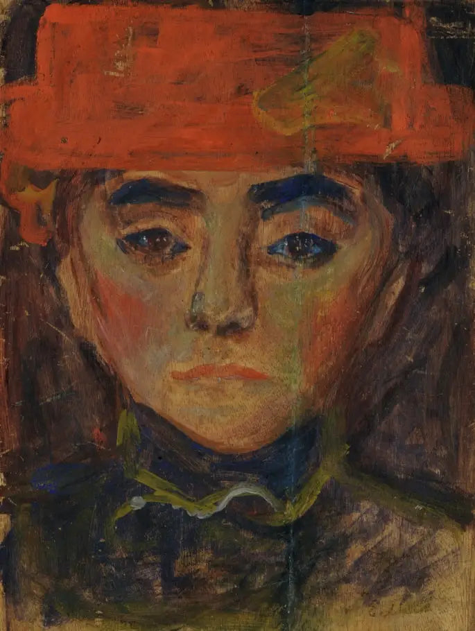 Femme au chapeau rouge - Edvard Munch image 1 reproduction réalisée par Alpha Reproduction