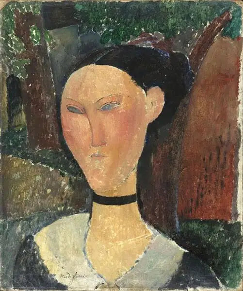 ベロアリボンの女性 - アメデオ・モディリアーニ