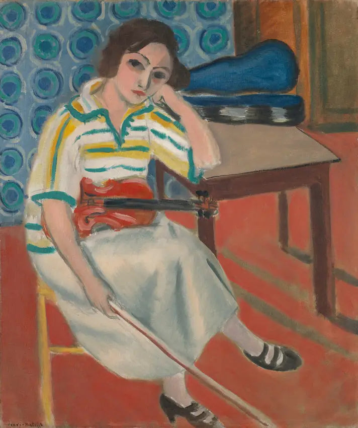 Femme au violon - Henri Matisse image 1 copie peinte à la main à l’huile
