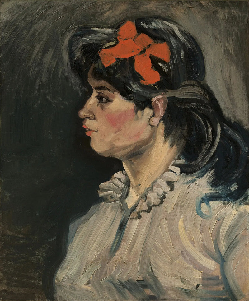 赤いリボンの女性 - Vincent van Gogh