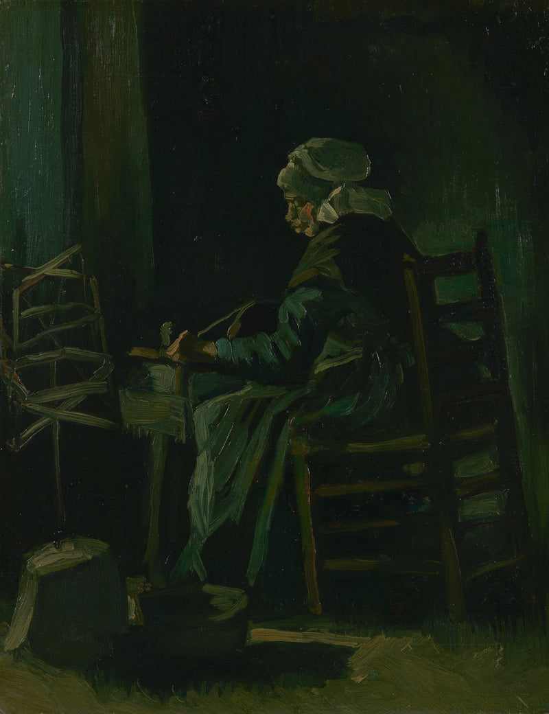 糸を巻く女性 - Vincent van Gogh
