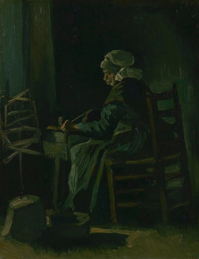 糸を巻く女性 - Vincent van Gogh