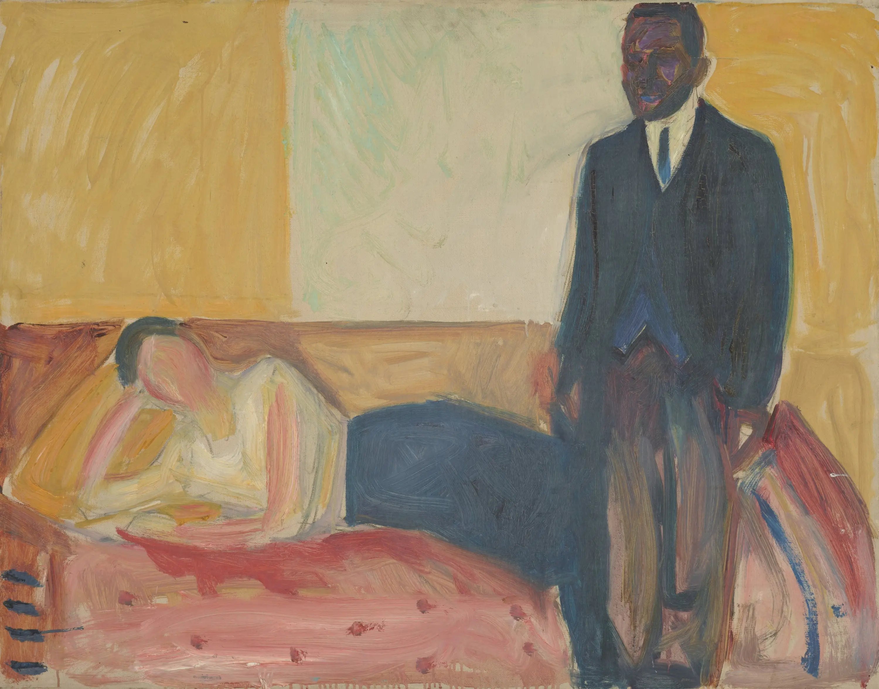 Femme couchée et Africaine debout - Edvard Munch image 1 reproduction d’œuvre d’art à l’huile