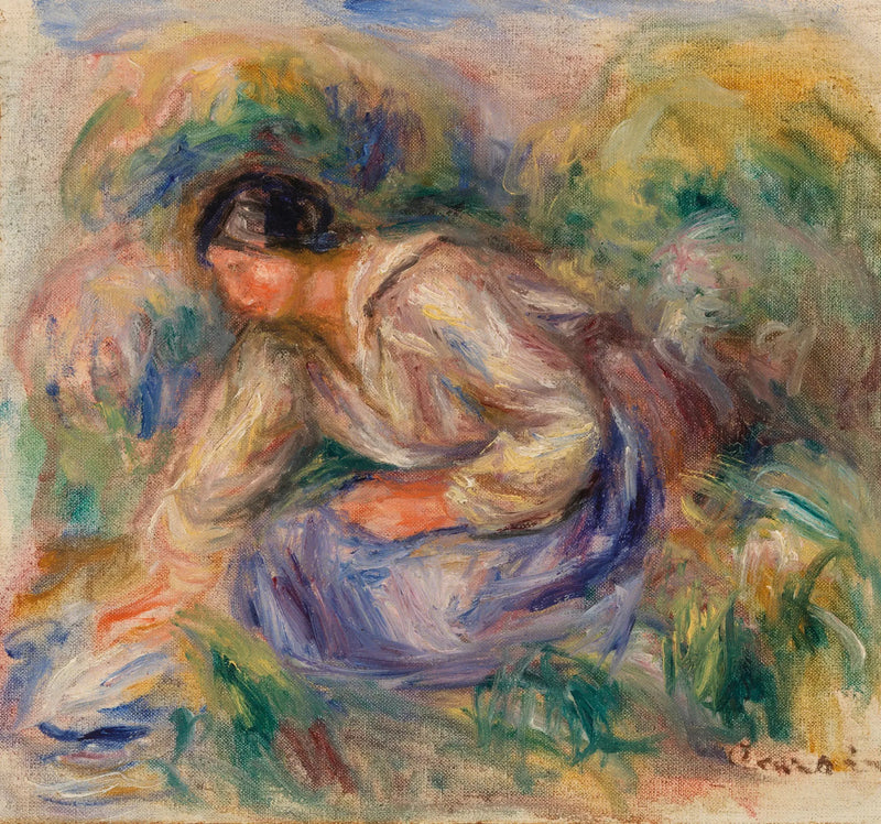 青いスカートの女性 - ピエール＝オーギュスト・ルノワール
