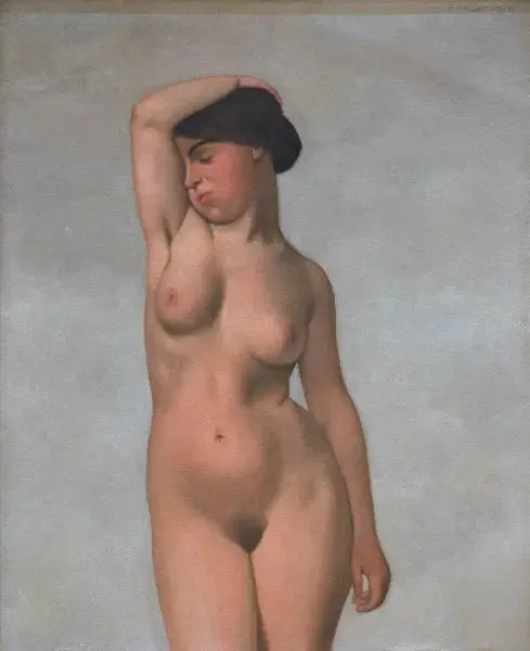 ヌード女性、ブラジャーを持ち上げている - フェリックス・ヴァロトン

Source:
Femme nue avec un soutien-gorge relevé - Félix Vallotton