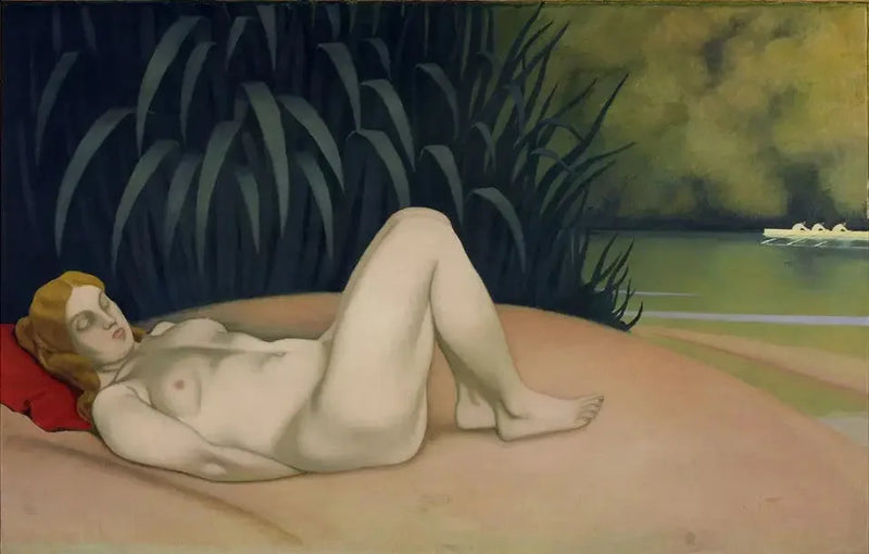 水辺で眠る裸の女性 - フェリックス・ヴァロトン

Source:
Femme nue endormie au bord de l'eau - Félix Vallotton
