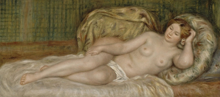 眠っている裸の女性 - ピエール＝オーギュスト・ルノワール