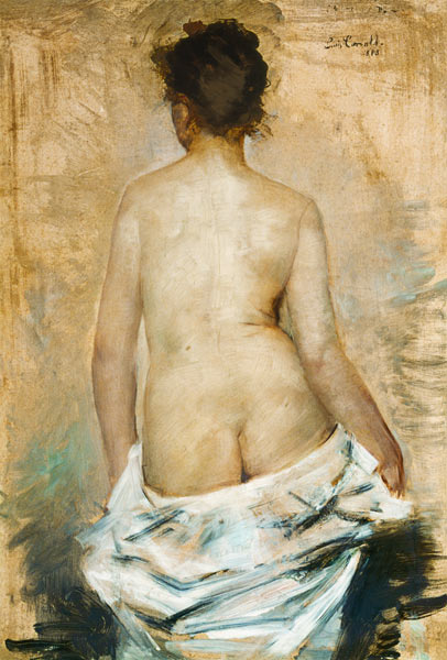 Femme nue vue de dos - Lovis Corinth image 1 reproduction artisanale de tableau
