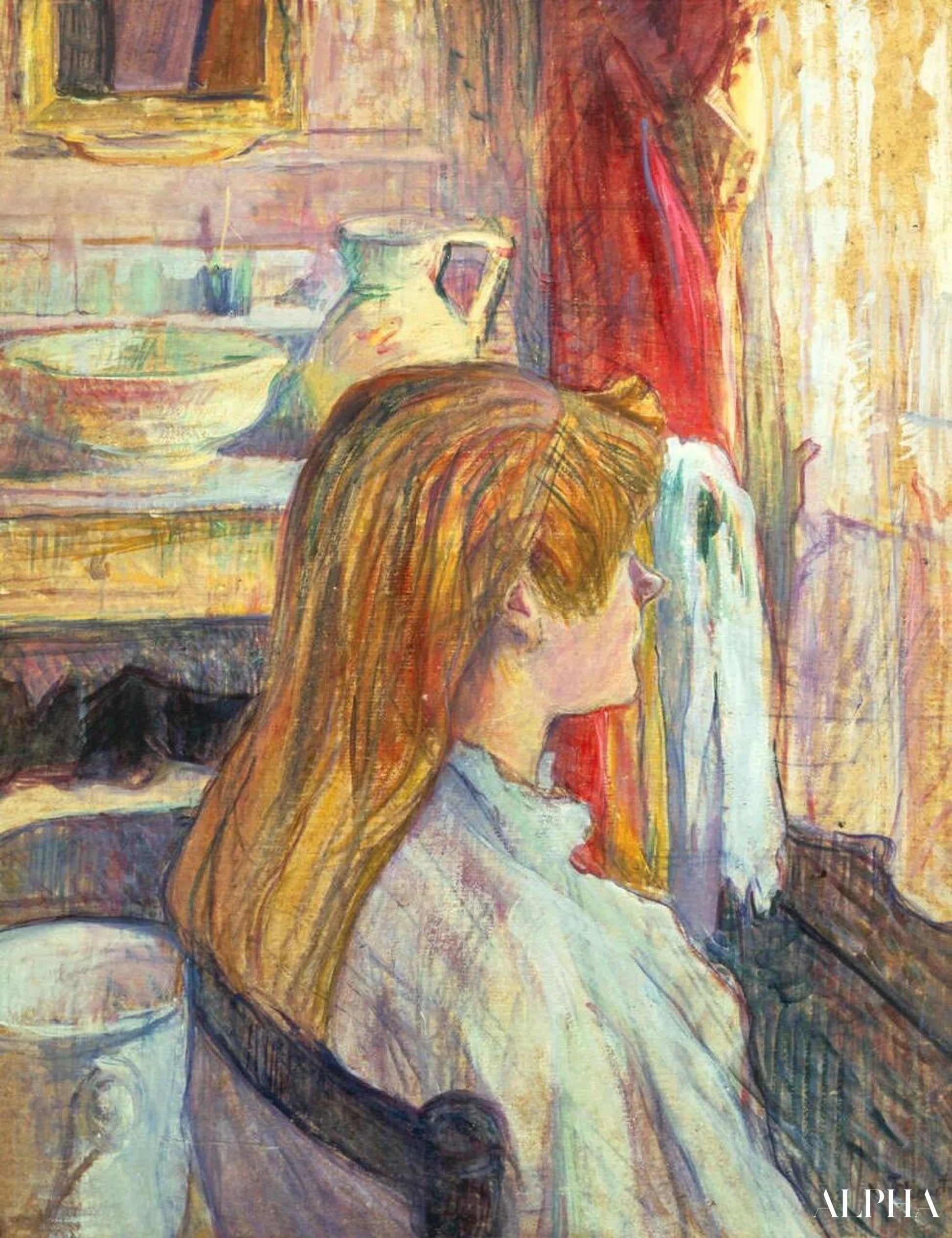 窓辺の女性 - トゥールーズ＝ロートレック - 高級絵画および絵画の複製