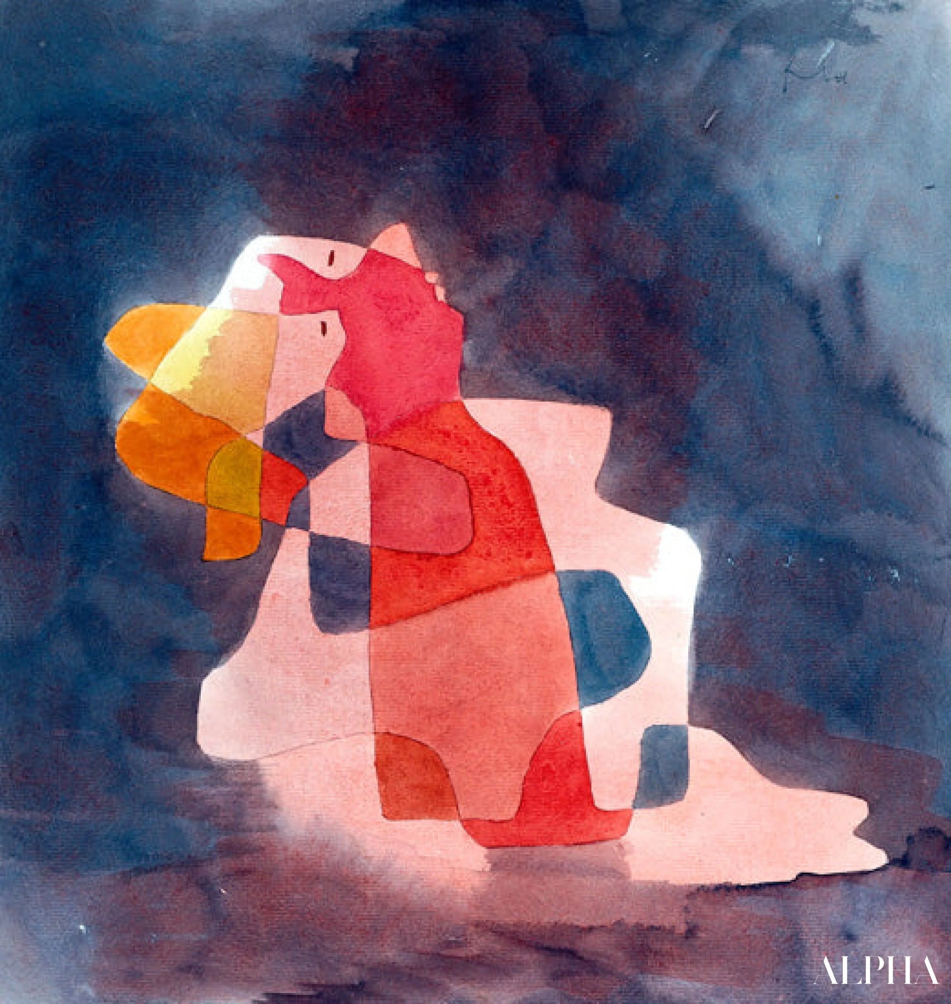 後ろに傾いた女性 - Paul Klee - 高級絵画および絵画の複製