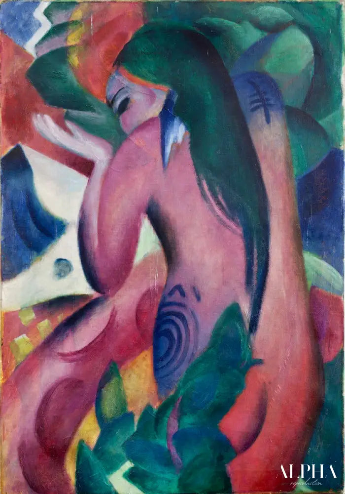 Femme rouge - Franz Marc - Reproductions de tableaux et peintures haut de gamme