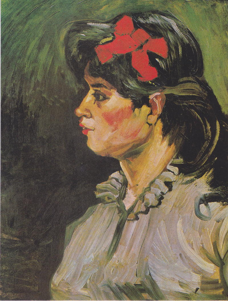 赤いリボンの女性 - Vincent van Gogh