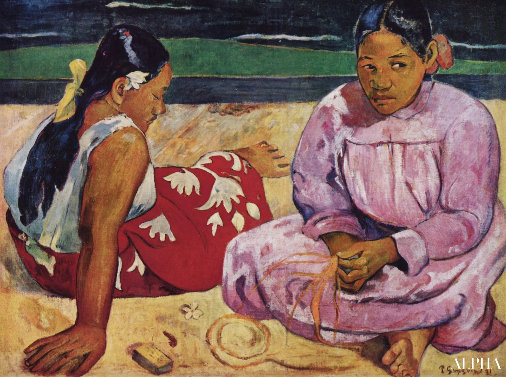 タヒチの女性たち - ポール・ゴーギャン - 高級絵画および絵画の複製