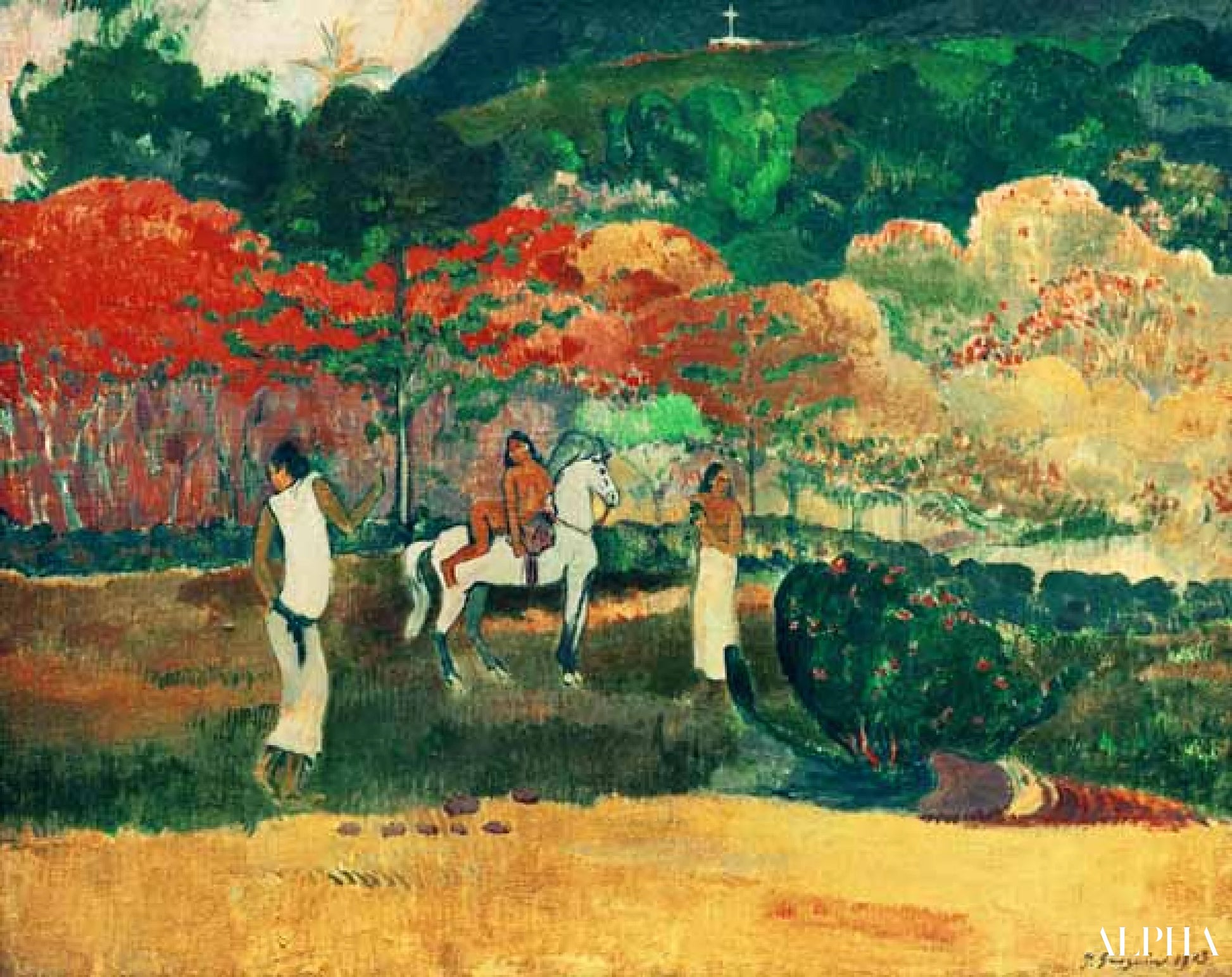 女性とカビ - ポール・ゴーギャン - 高級絵画および絵画の複製