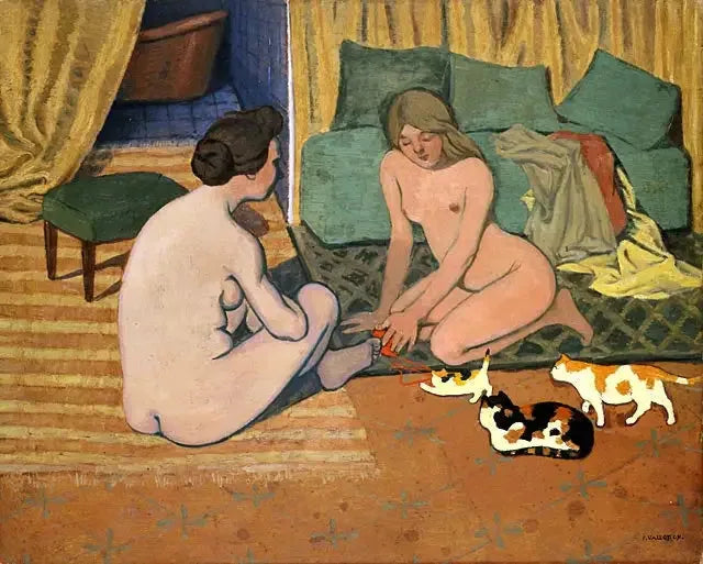 女性の裸と猫 - フェリックス・ヴァロトン

Source:
Femmes nues aux chats - Félix Vallotton