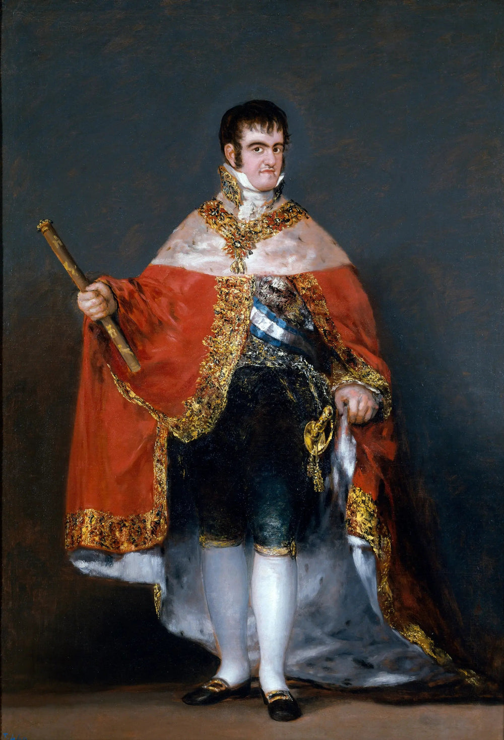 Ferdinand VII avec le manteau royal - Francisco de Goya image 1 reproduction de peinture à l’huile