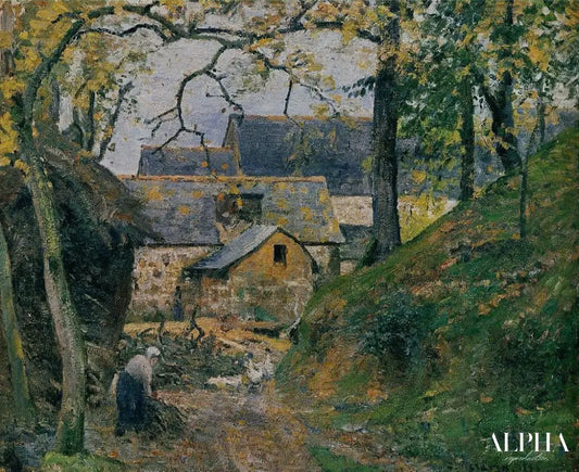 Ferme à Montfoucault - Camille Pissarro - Reproductions de tableaux et peintures haut de gamme