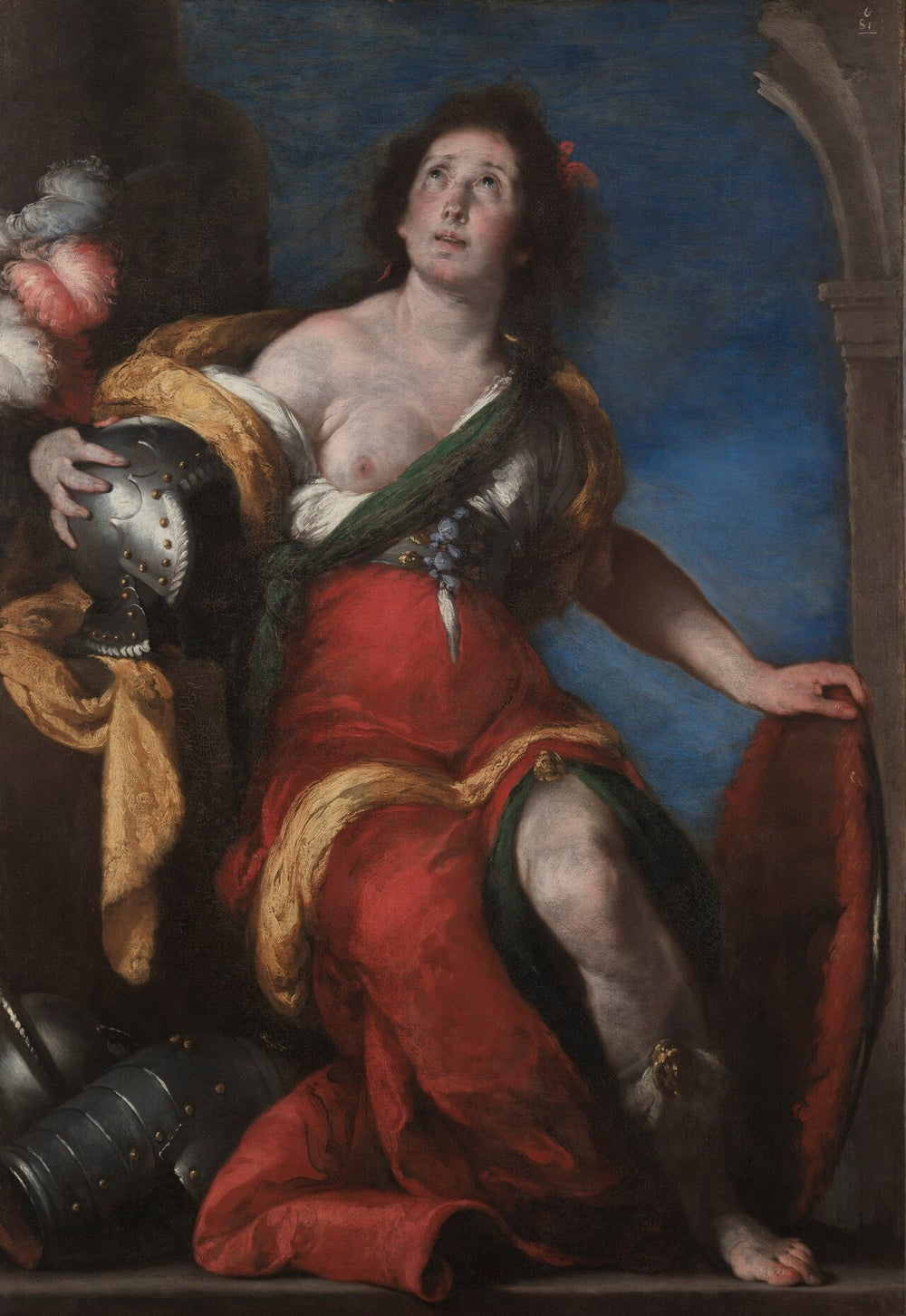 Figure allégorique - Bernardo Strozzi image 1 reproduction artisanale de tableau