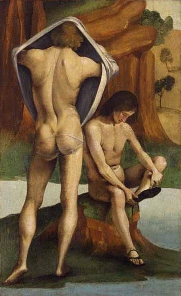 Figures dans un paysage: Deux jeunes gens nus - Luca Signorelli - Alpha Reproduction