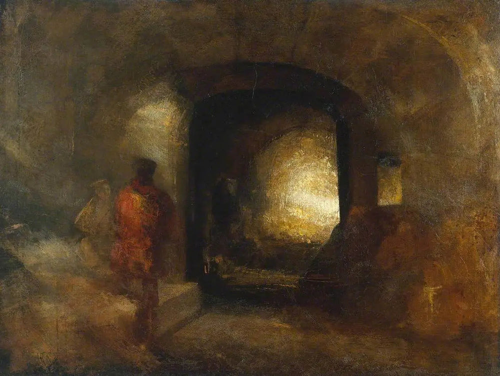 Figures in a Building - J. M. W. Turner image 1 copie de tableau peinte à la main