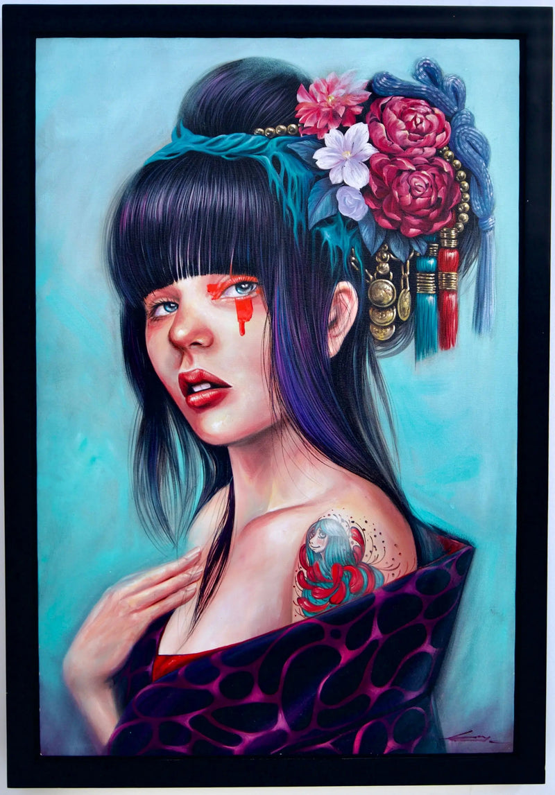 花のシニヨンの女の子 | 60×90センチ