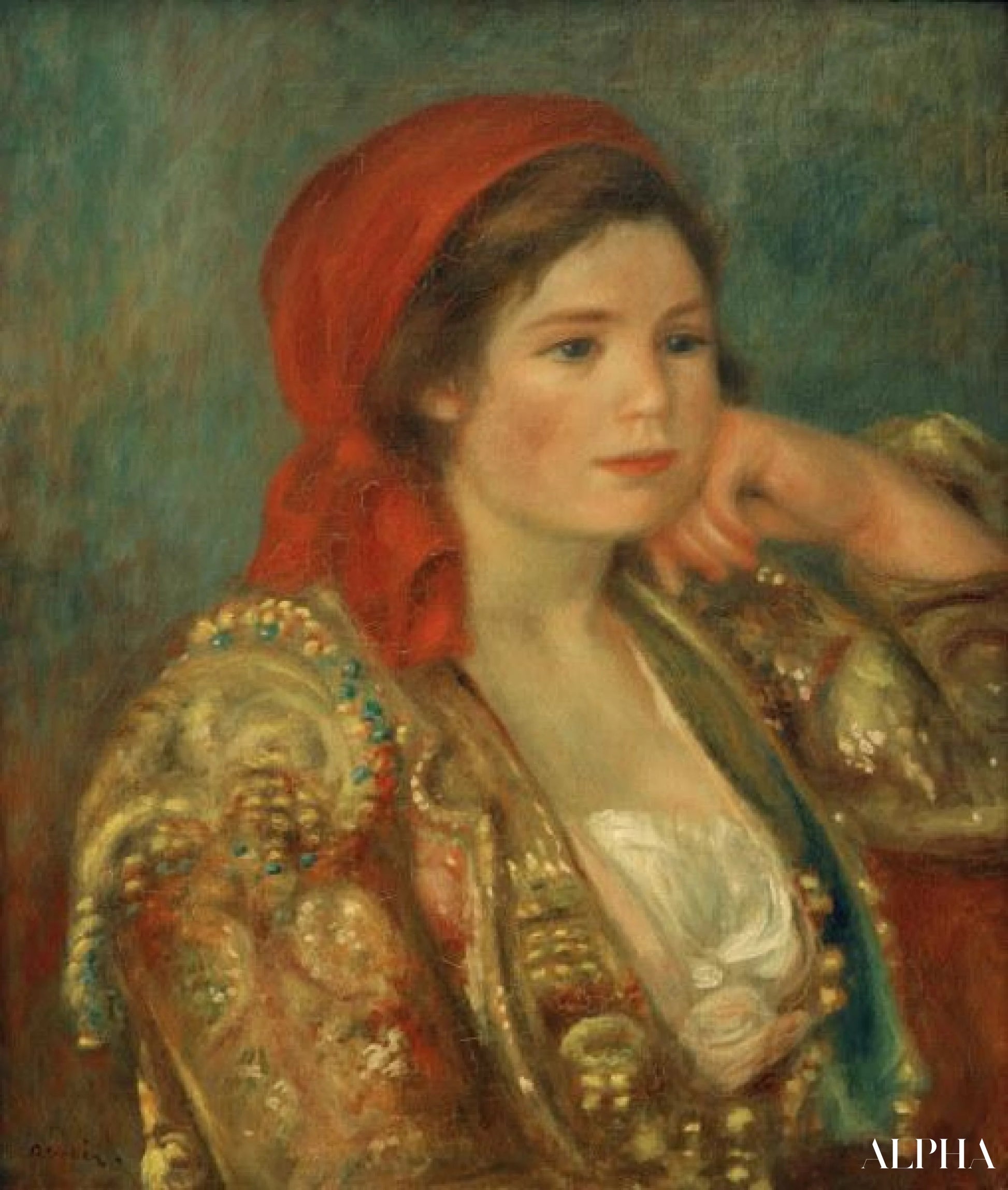 スペイン風ジャケットの少女 - ピエール＝オーギュスト・ルノワール - 高級絵画および絵画の複製