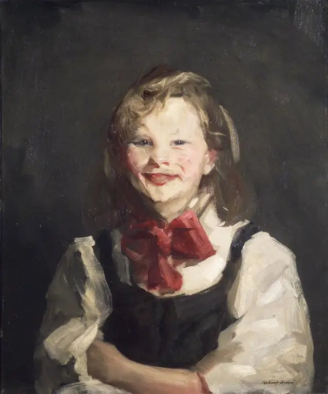 Fille qui rit - Robert Henri image 1 reproduction de peinture à l’huile