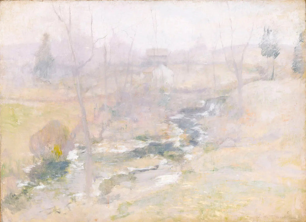 Fin de l'hiver - John Henry Twachtman image 1 reproduction artisanale de tableau