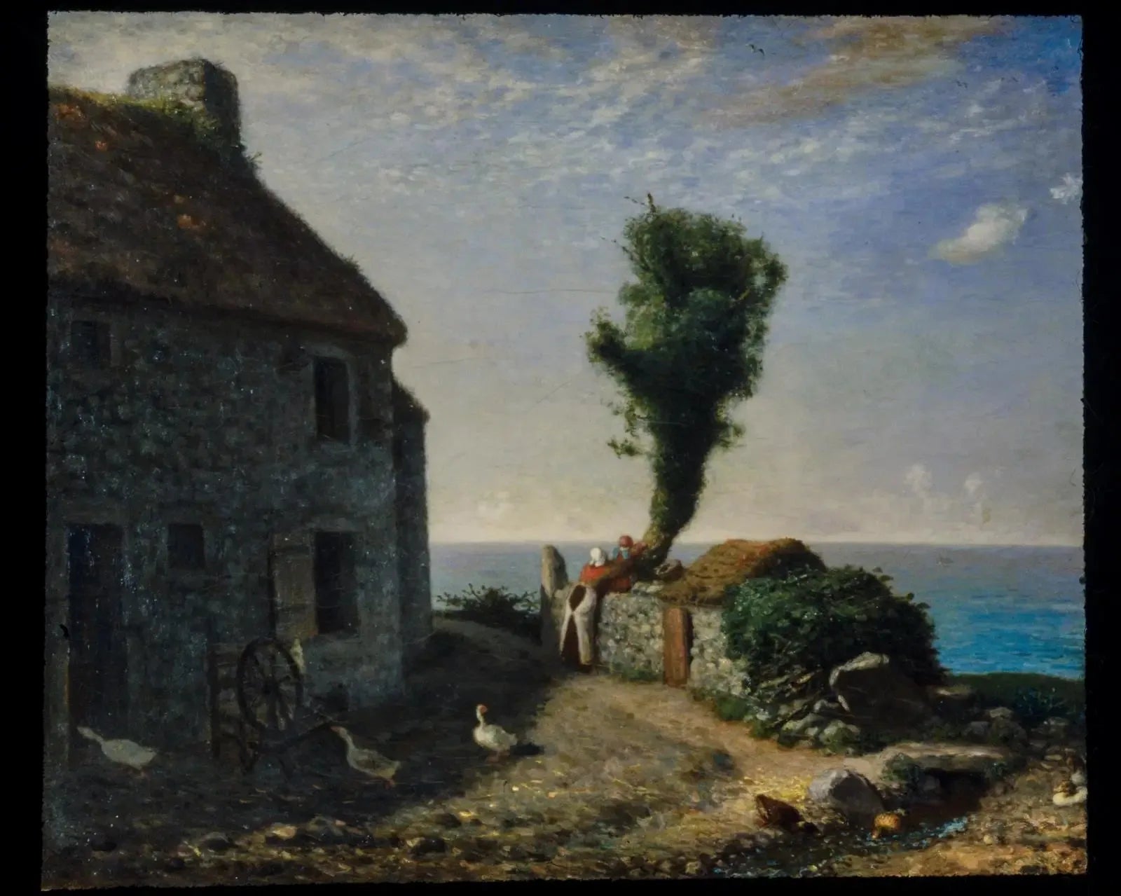 Fin du hameau de Gruchy - Jean-François Millet image 1 reproduction d’œuvre d’art à l’huile