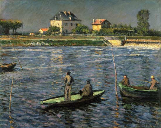 Bateaux de pêcheurs sur la Seine - Caillebotte - Reproductions de tableaux et peintures haut de gamme