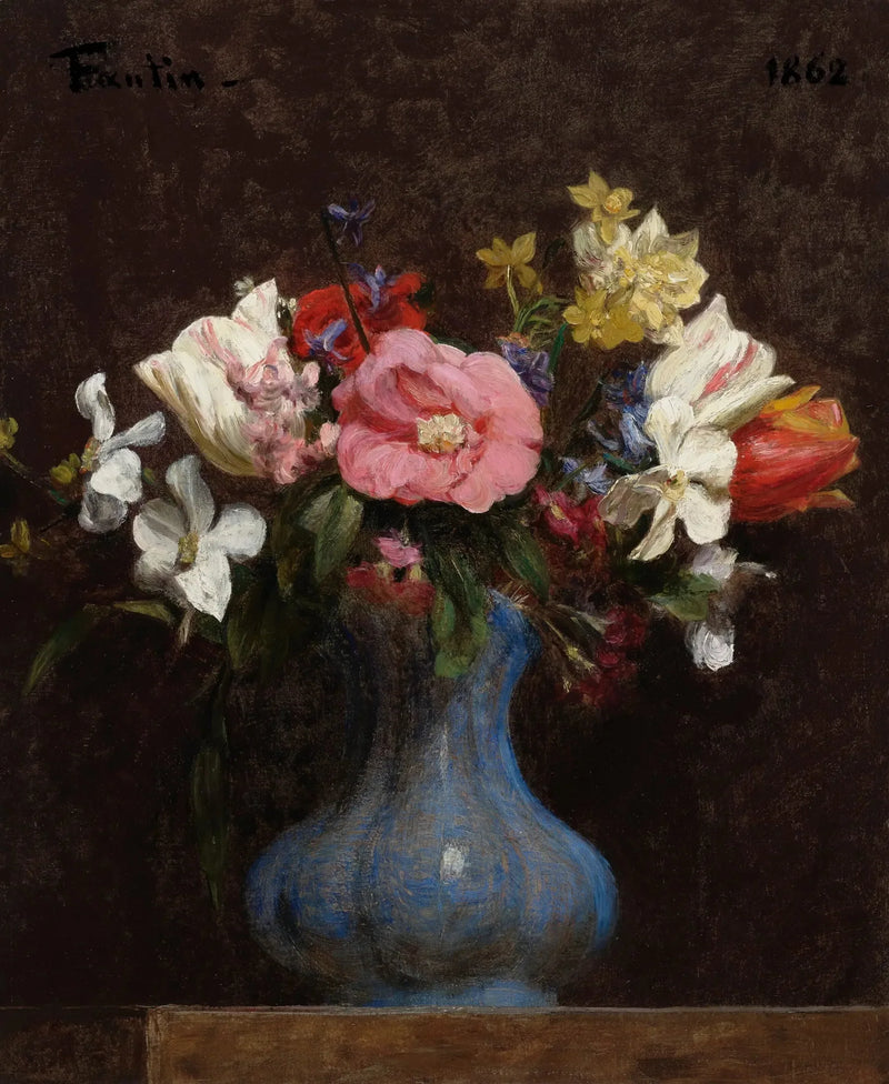 花、カーネーション、チューリップ - アンリ・ファンタン＝ラトゥール

Source:
Fleurs, camélias et tulipes - Henri Fantin-Latour