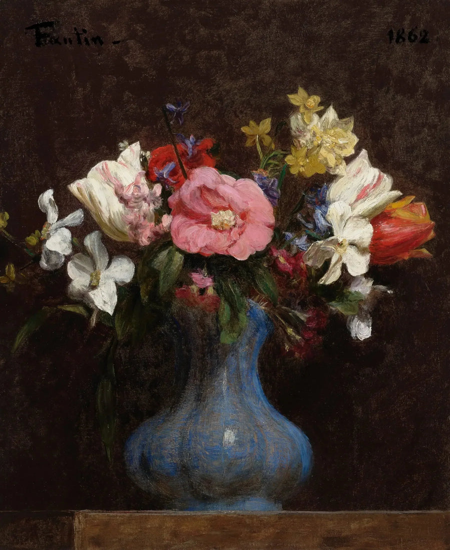 花、カーネーション、チューリップ - アンリ・ファンタン＝ラトゥール

Source:
Fleurs, camélias et tulipes - Henri Fantin-Latour