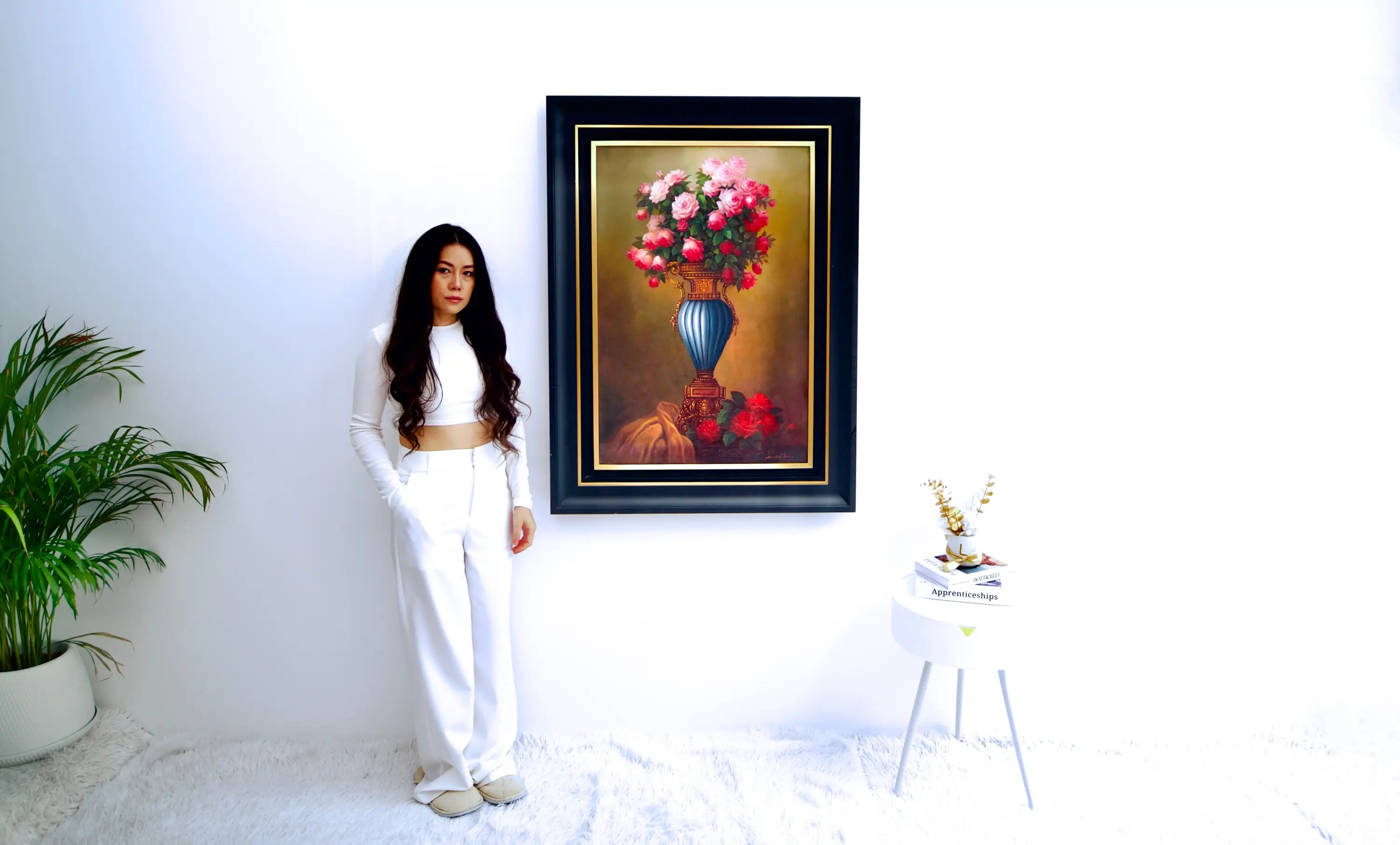 Flowers in an Antique Vase - Supoj | 60 x 90 cm Reproductions de tableaux à la peinture à l’huile