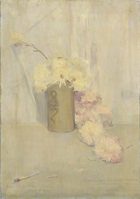 煙と菊の花 - シャルル・コンダー
