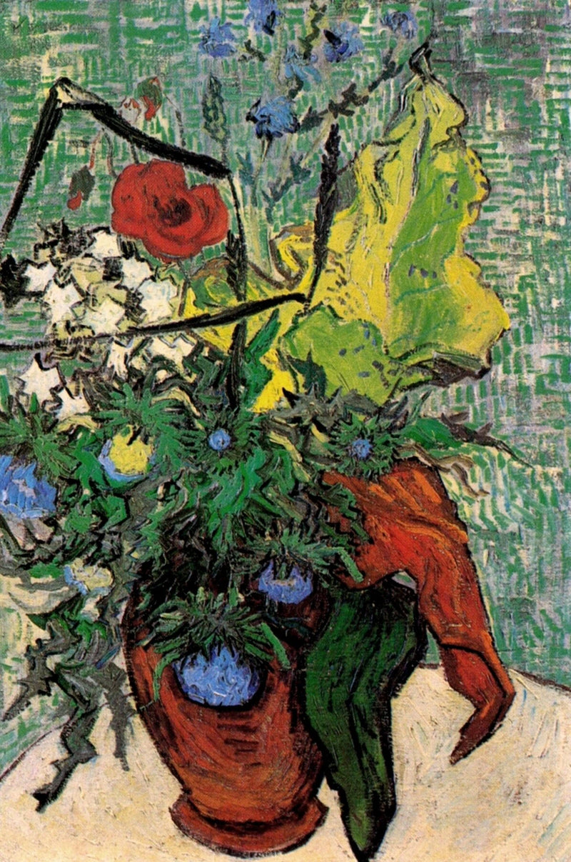 花瓶の中の野生の花とアザミ - Vincent van Gogh