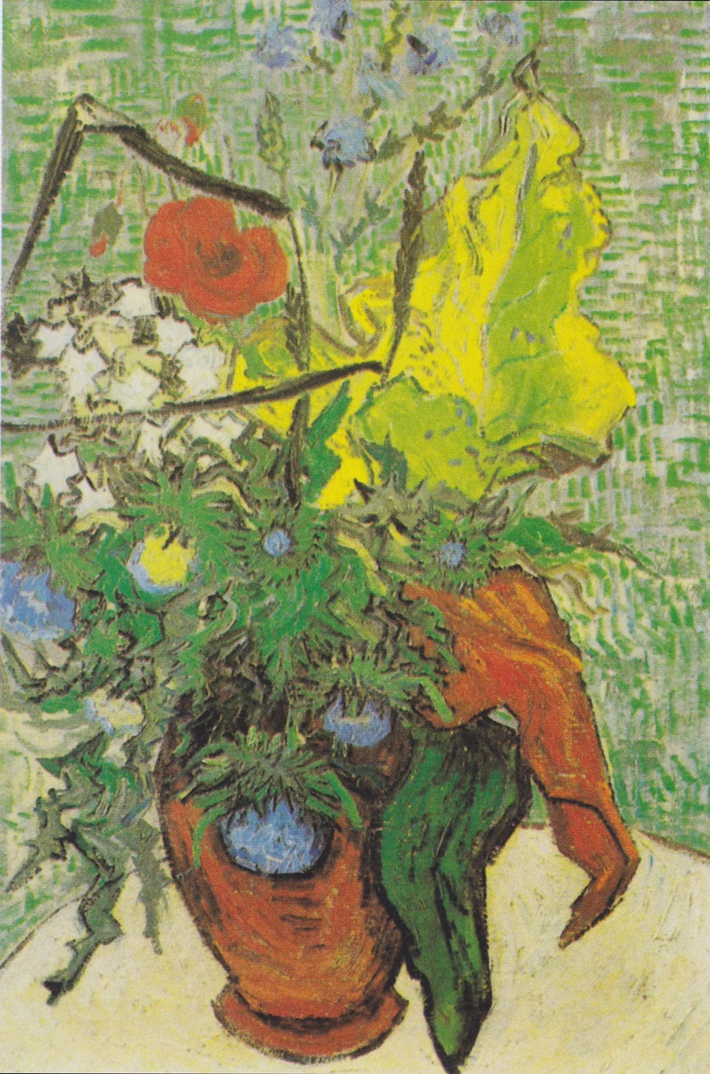 花瓶の中の野生の花とアザミ - Vincent van Gogh
