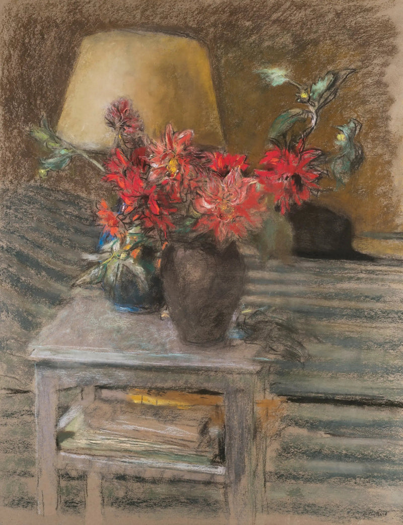 テーブルの上の花 - エドゥアール・ヴィヤール