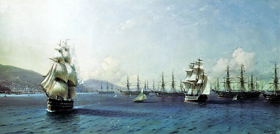 クリミア戦争直前のテオドシア湾における黒海の艦隊 - イワン・アイヴァゾフスキー

Source:
Flotte de la mer Noire dans la baie de Théodosie, juste avant la guerre de Crimée - Ivan Aïvazovski