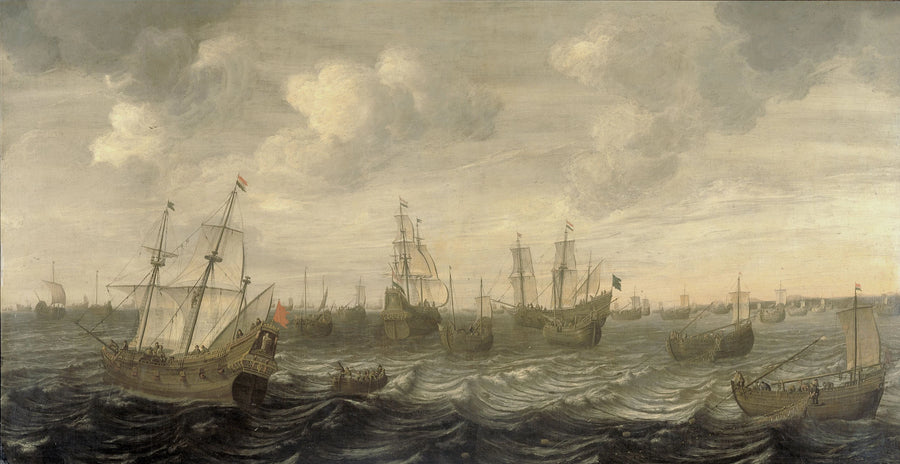 La flotte néerlandaise de hareng à la voile. - Cornelis Beelt