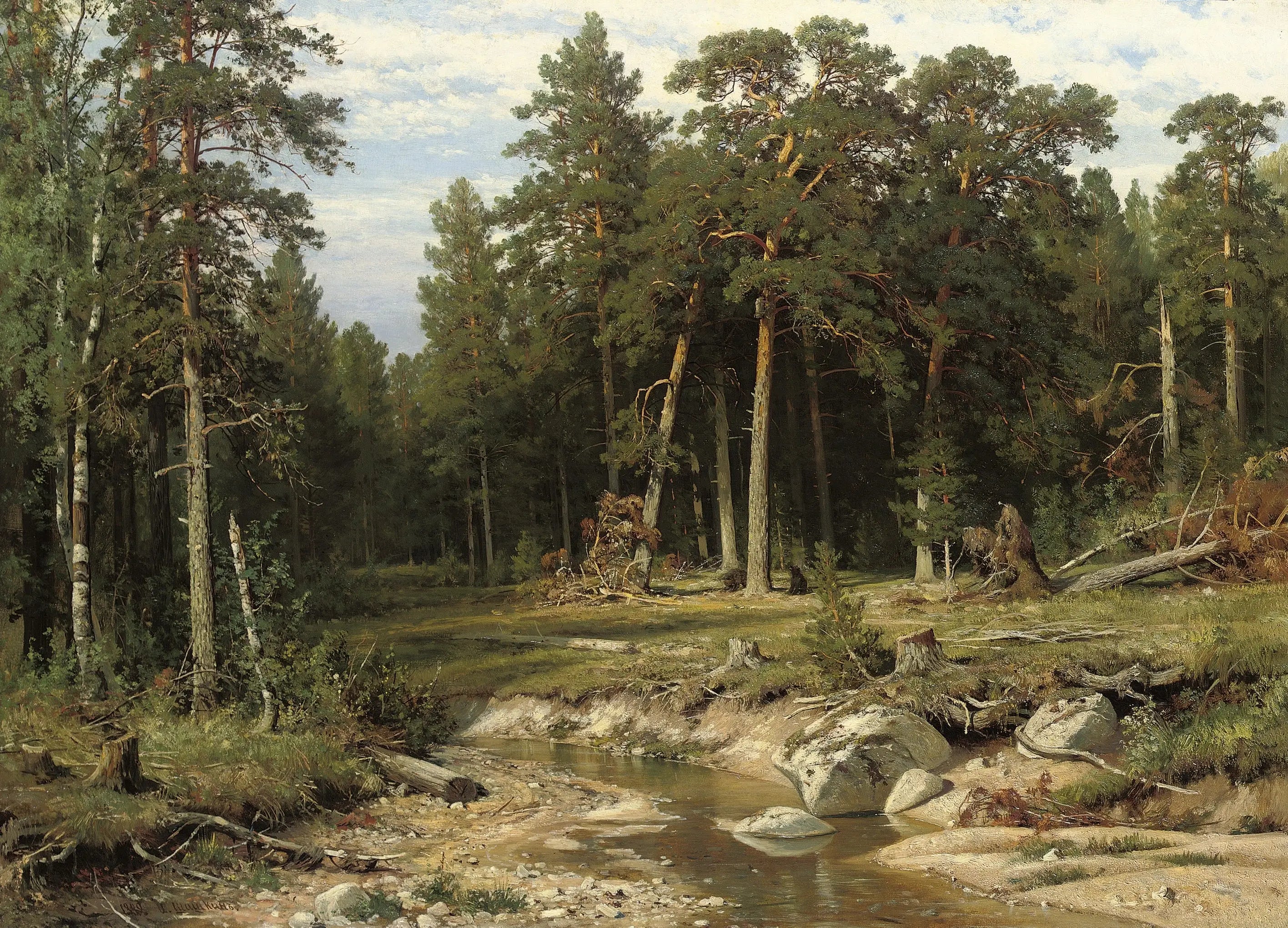 Forêt de pins mâts dans la province de Viatka - Ivan Chichkine image 1 reproduction réalisée par Alpha Reproduction
