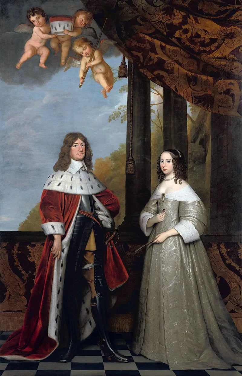 フレデリック＝ギヨーム（1620-1688）、ブランデンブルク選帝侯とその妻ルイーズ＝アンリエット（1627-1667）、オレンジ＝ナッサウ伯爵 - ゘リット・ファン・ホントホルスト