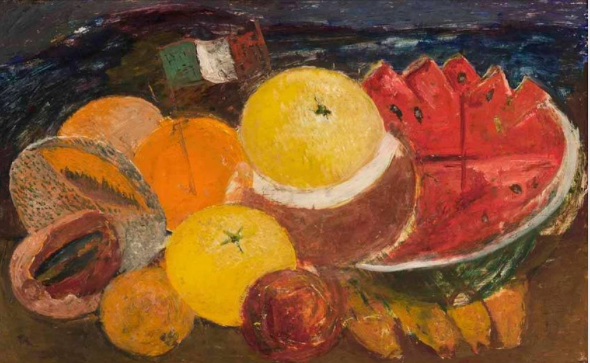 Nature morte au drapeau - Frida Kahlo