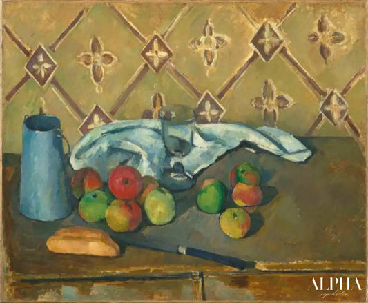 Fruits, serviette et pot à lait - Paul Cézanne - Reproductions de tableaux et peintures haut de gamme